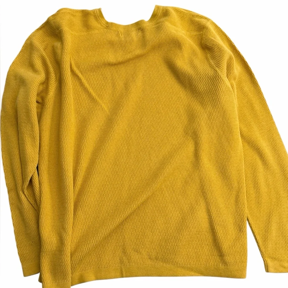 Banana Republic Men’s‎ Mustard Waffle Knit Crewneck Sweater XL